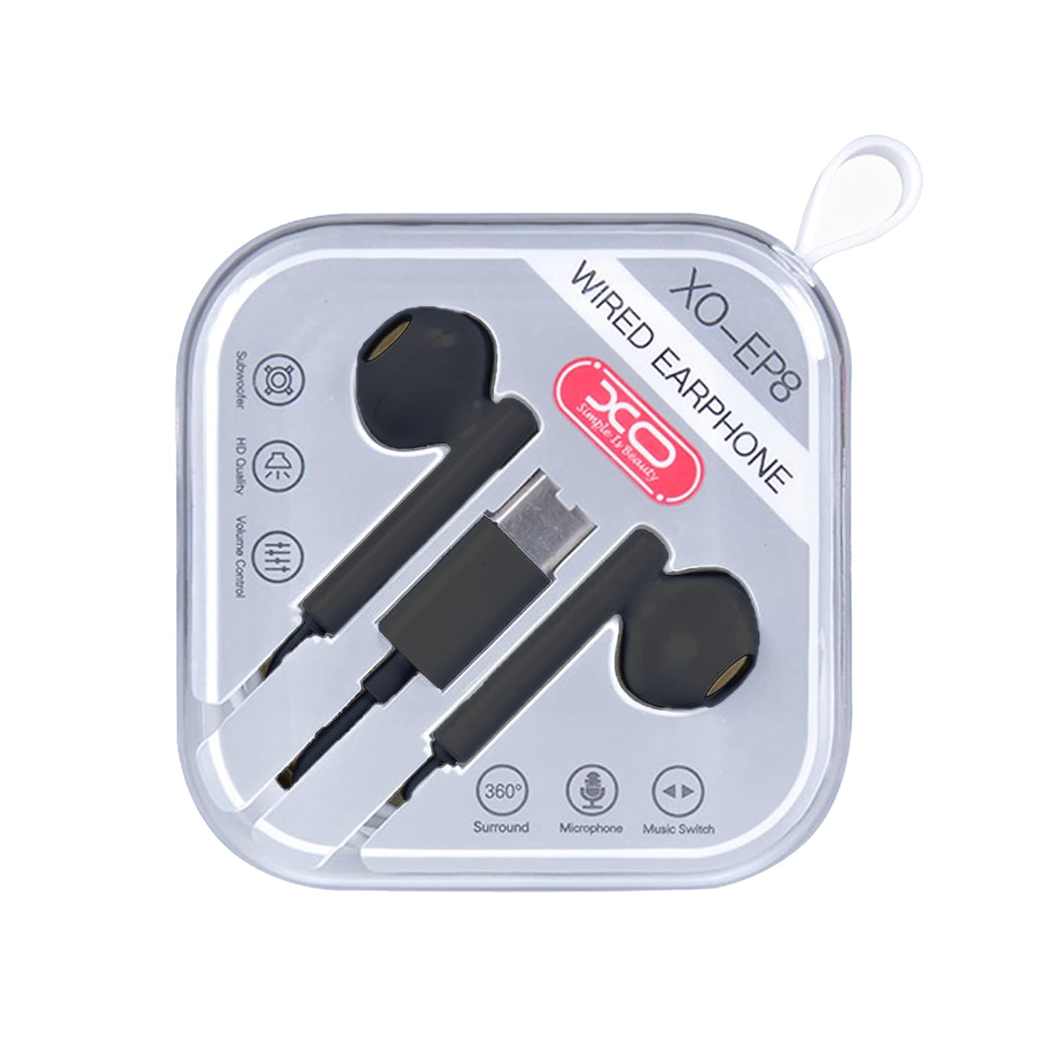 XO EP8 Wired Type C Earphones with Mic & HD Sound Quality.