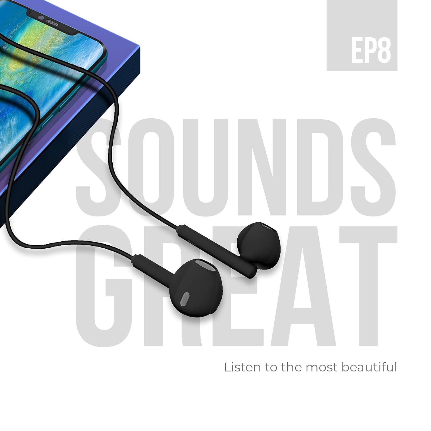 XO EP8 Wired Type C Earphones with Mic & HD Sound Quality. – Image 4