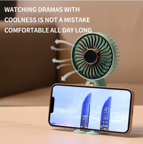 Pocket Size Handheld Fan Battery Rechargeable Mini Fan – Image 3